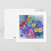 FLACHKARTE MIT BLUME (Vorne/Hinten)