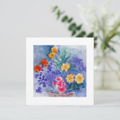 FLACHKARTE MIT BLUME (Stehend Vorderseite)