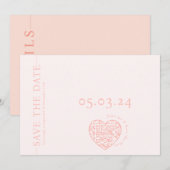 Flachkarte mit Herzform QR-Code Ankündigung (Vorne/Hinten)