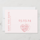 Flachkarte mit Herzform QR-Code Ankündigung (Vorderseite)