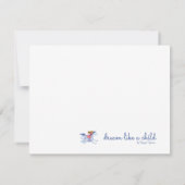 Flachkarte mit niedlichem Fuchs mit Weihnachtsgesc (Rückseite)