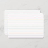 Flachkarte mit Regenbogenbegrenzung mit Punktregel Dankeskarte (Vorne/Hinten)