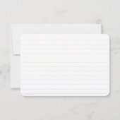 Flachkarte mit Regenbogenbegrenzung mit Punktregel Dankeskarte (Rückseite)