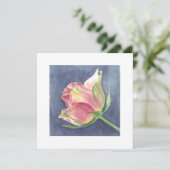 FLACHKARTE MIT ROSE (Stehend Vorderseite)