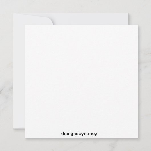 FLACHKARTE MIT ROSE (Rückseite)