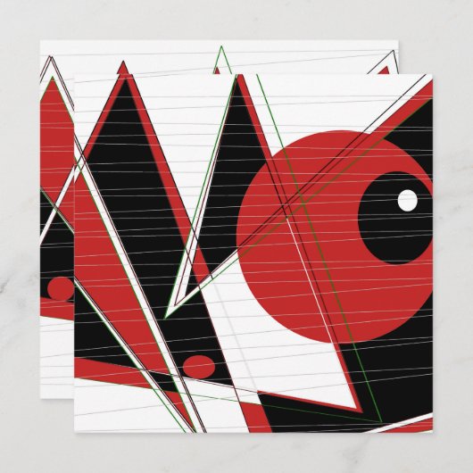 Flachkarte mit rotem Auge (Vorne/Hinten)