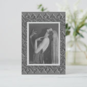 Flachkarte mit Vintagem Tänzer Dankeskarte (Stehend Vorderseite)