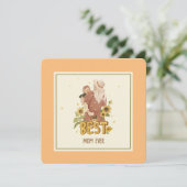 Flachkarte "Mutter und Tochter in elegantem Boho" (Stehend Vorderseite)