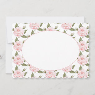 Flachkarte oder Vintage Rosen einladen Einladung