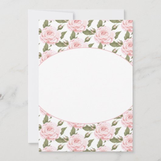 Flachkarte oder Vintage Rosen einladen Einladung (Vorderseite)