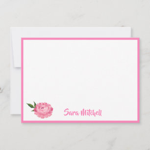 Flachkarte Peony Mitteilungskarte