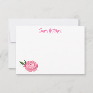 Flachkarte Peony Mitteilungskarte