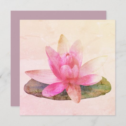 FLACHKARTE : PINK LOTUS KARTE (Vorne/Hinten)