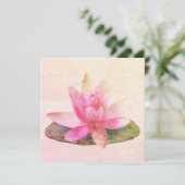 FLACHKARTE : PINK LOTUS KARTE (Stehend Vorderseite)