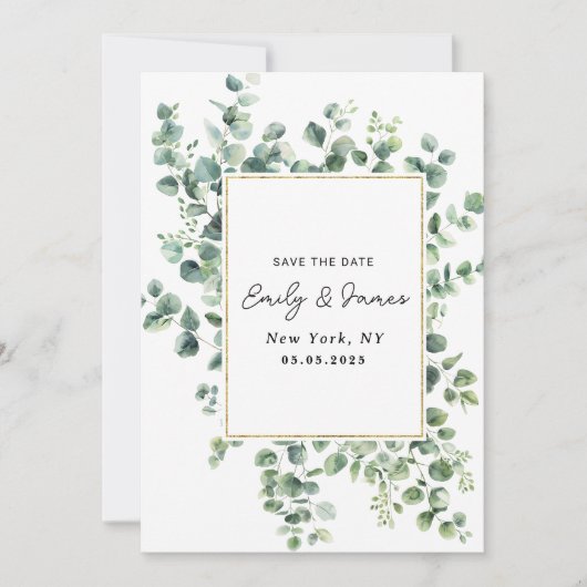 Flachkarte Save the Date (Vorderseite)