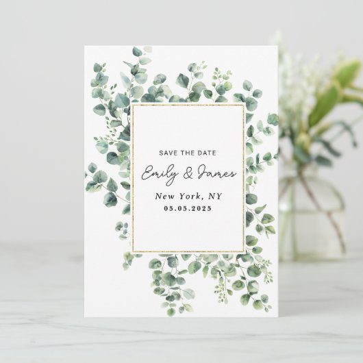 Flachkarte Save the Date (Stehend Vorderseite)