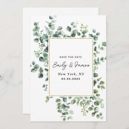 Flachkarte Save the Date (Vorne/Hinten)