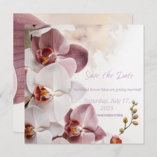 Flachkarte Save the Date (Vorne/Hinten)