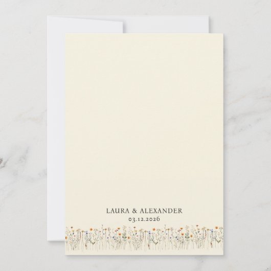 Flachkarte Save the Date (Rückseite)