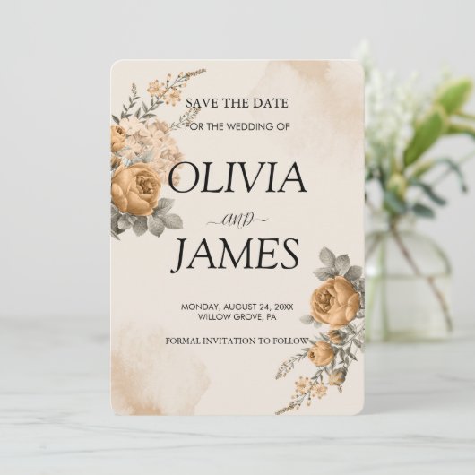 Flachkarte Save the Date (Stehend Vorderseite)