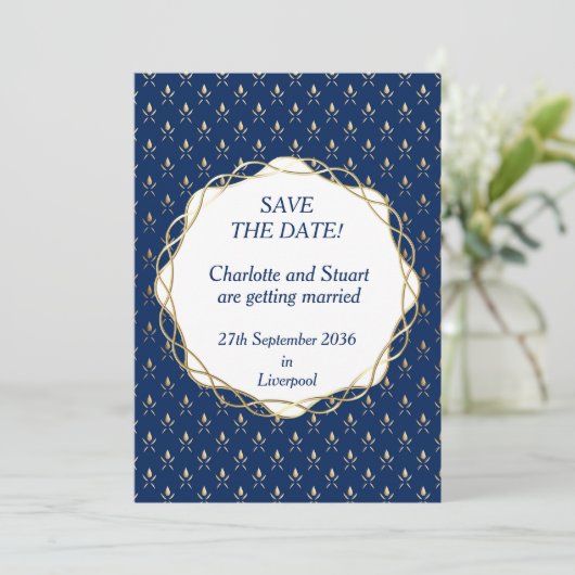 Flachkarte Save the Date (Stehend Vorderseite)