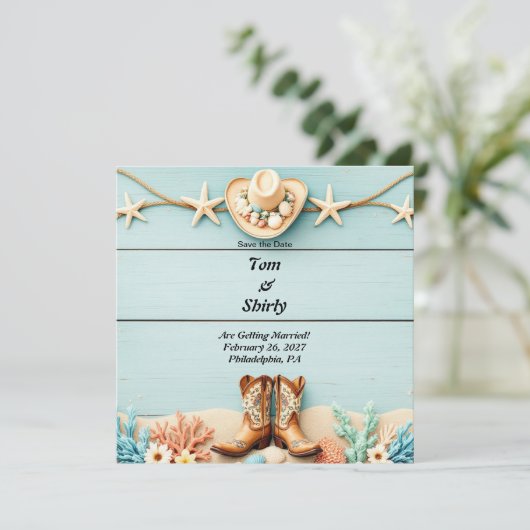 Flachkarte Save the Date (Stehend Vorderseite)