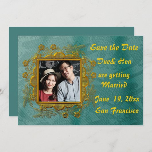 Flachkarte Save the Date (Vorne/Hinten)