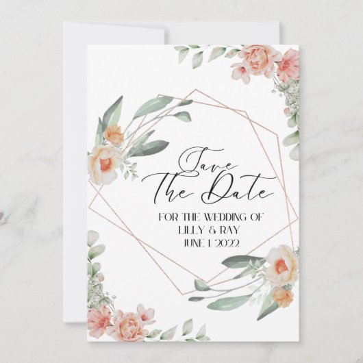 Flachkarte Save the Date (Vorderseite)