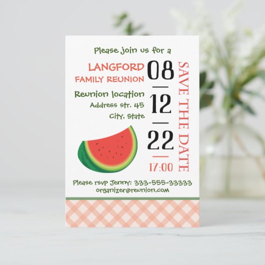 Flachkarte Save the Date (Stehend Vorderseite)