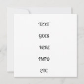 Flachkarte Save the Date (Rückseite)