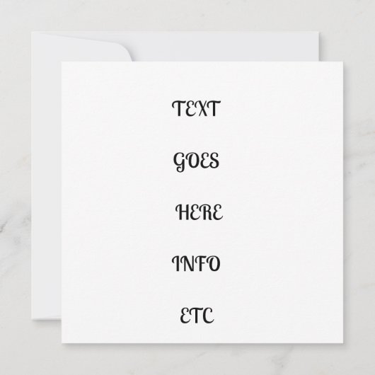 Flachkarte Save the Date (Rückseite)