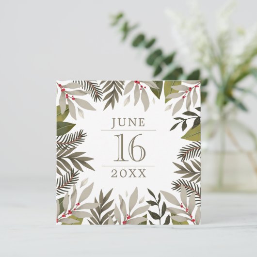 Flachkarte Save the Date (Stehend Vorderseite)