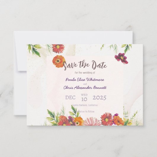 Flachkarte Save the Date (Vorderseite)