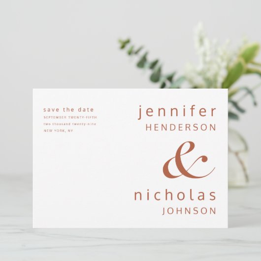 Flachkarte Save the Date (Stehend Vorderseite)