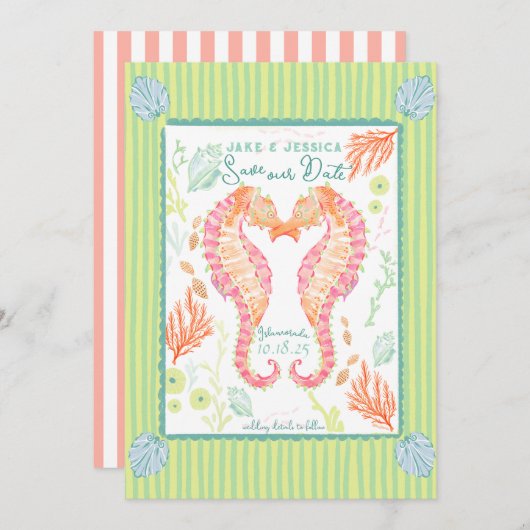 Flachkarte Save the Date (Vorne/Hinten)