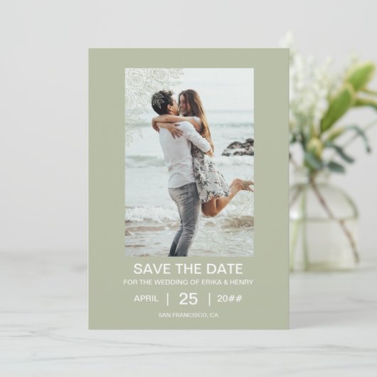 Flachkarte Save the Date (Stehend Vorderseite)