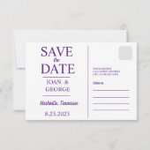 Flachkarte Save the Date (Rückseite)