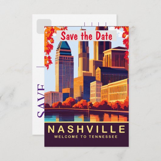 Flachkarte Save the Date (Vorne/Hinten)