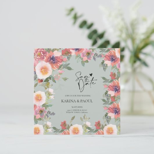 Flachkarte Save the Date (Stehend Vorderseite)