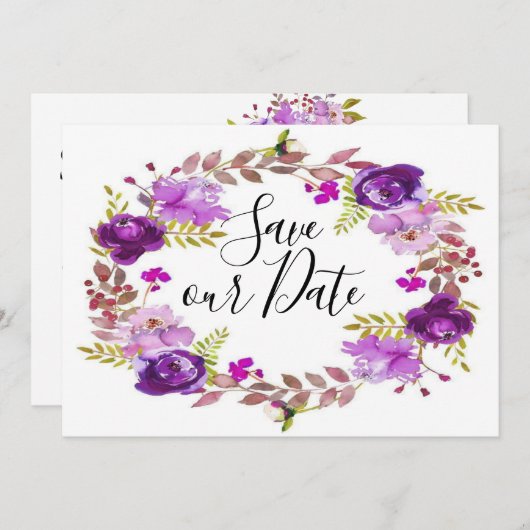 Flachkarte Save the Date (Vorne/Hinten)