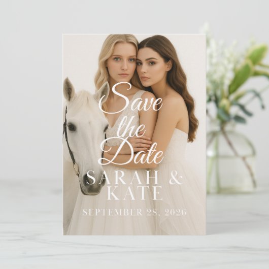 Flachkarte Save the Date (Stehend Vorderseite)