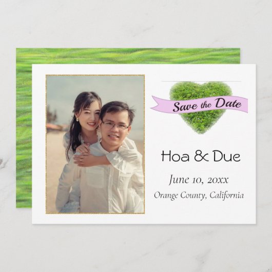 Flachkarte Save the Date (Vorne/Hinten)