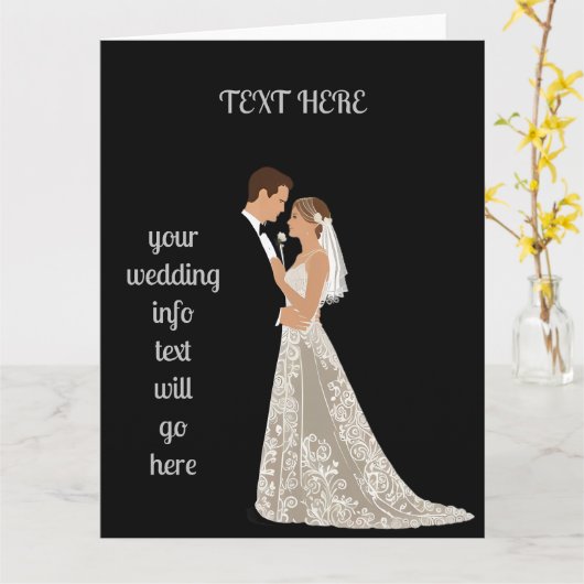 Flachkarte Save the Date Karte (Gelbe Blume)