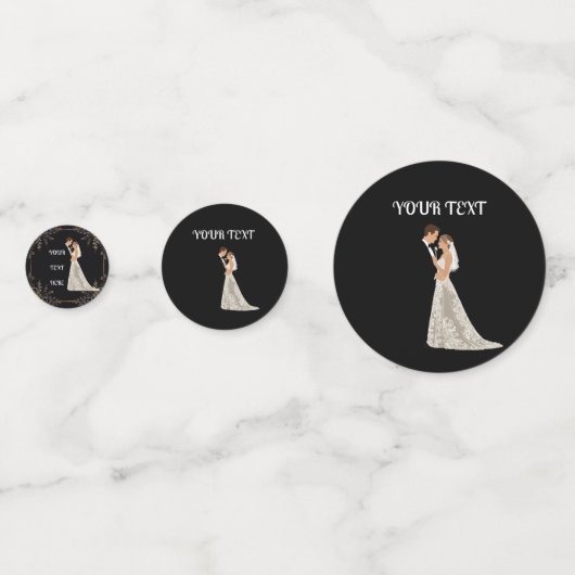 Flachkarte Save the Date Konfetti (Rückseiten)