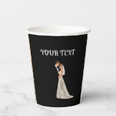 Flachkarte Save the Date Pappbecher (Rückseite)