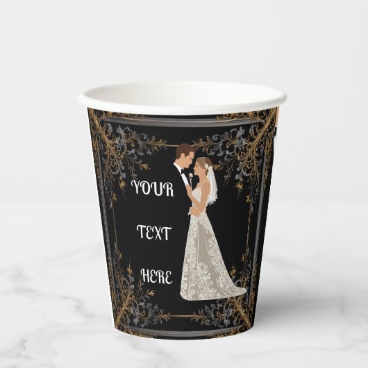 Flachkarte Save the Date Pappbecher (Vorderseite)