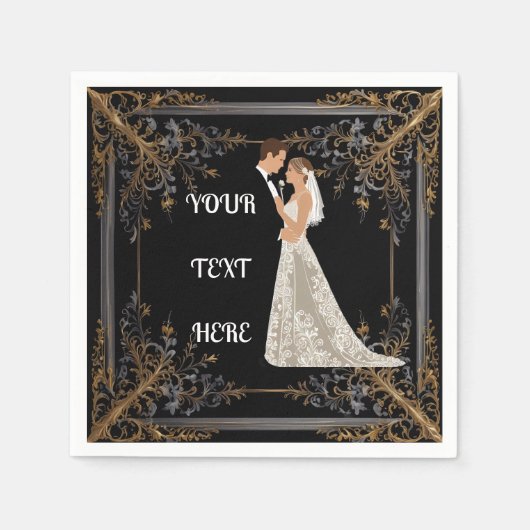 Flachkarte Save the Date Serviette (Vorderseite)