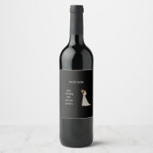 Flachkarte Save the Date Weinetikett (Vorderseite)