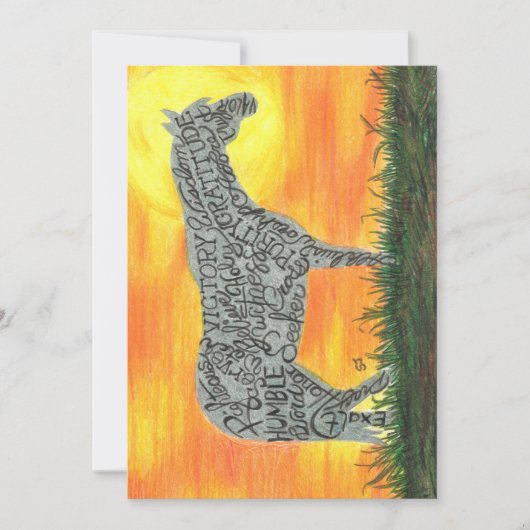 Flachkarte Sonnenuntergang Pferd von Sherry Jarvis Dankeskarte (Vorderseite)