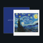 FLACHKARTE : VINCENT VAN GOGH<br><div class="desc">"The STARRY NIGHT" 1889 VON VINCENT VAN GOGH AUF FLAT CARD AUS DER SAMMLUNG DES JOHN PAUL GETTY MUSEUM</div>